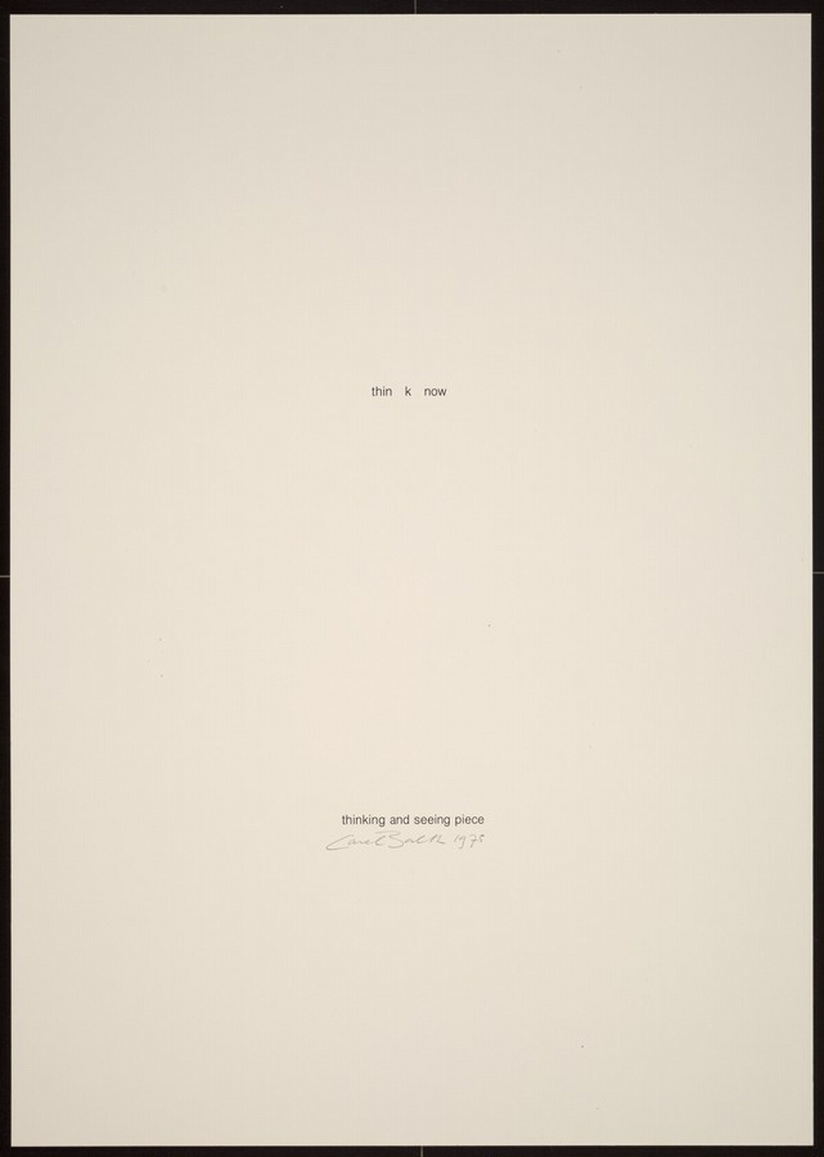 Thinking and Seeing Piece 2/3 by Carel Balth