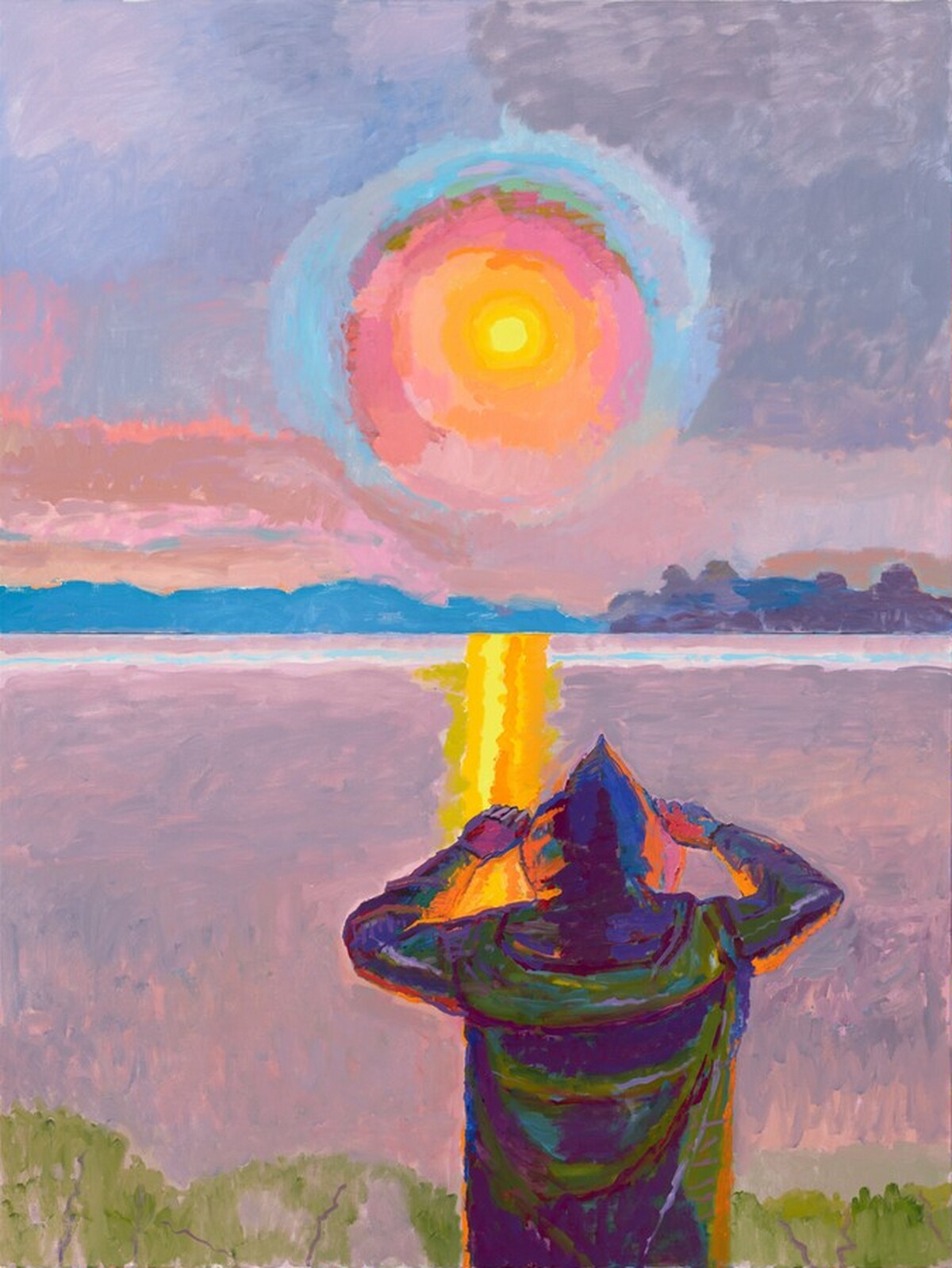Yellow Rise: Sun Watcher by Graham Nickson
