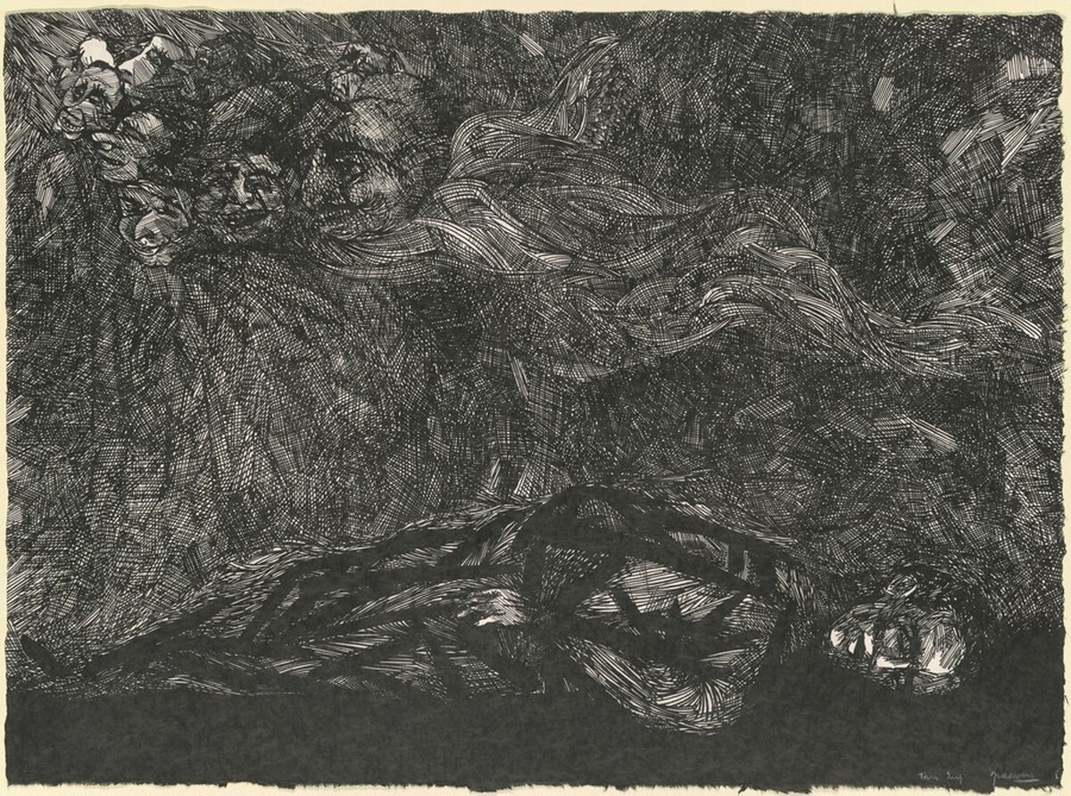 Death of a Poet I by Antonio Frasconi