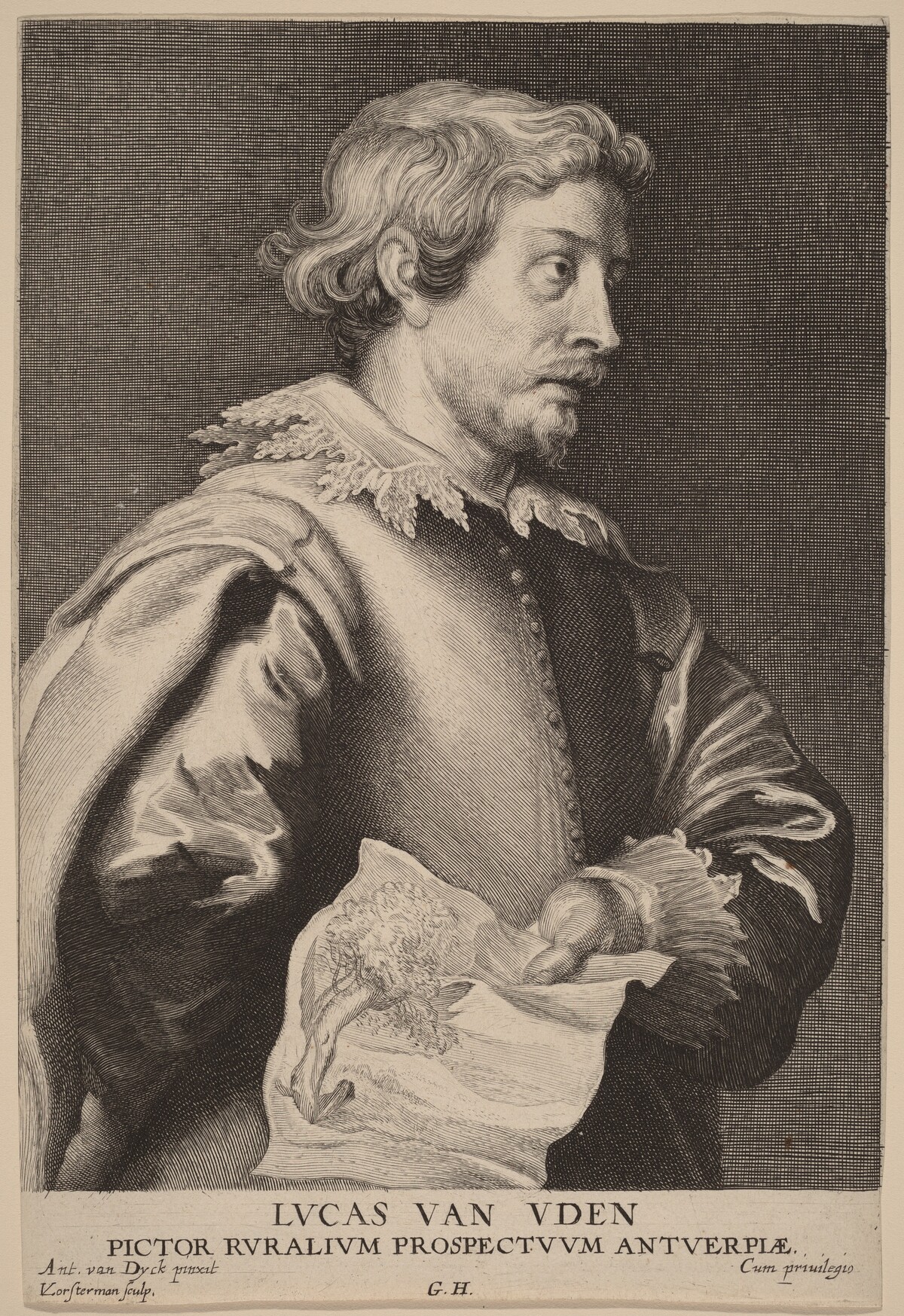 Lucas van Uden by Lucas Emil Vorsterman after Sir Anthony van Dyck