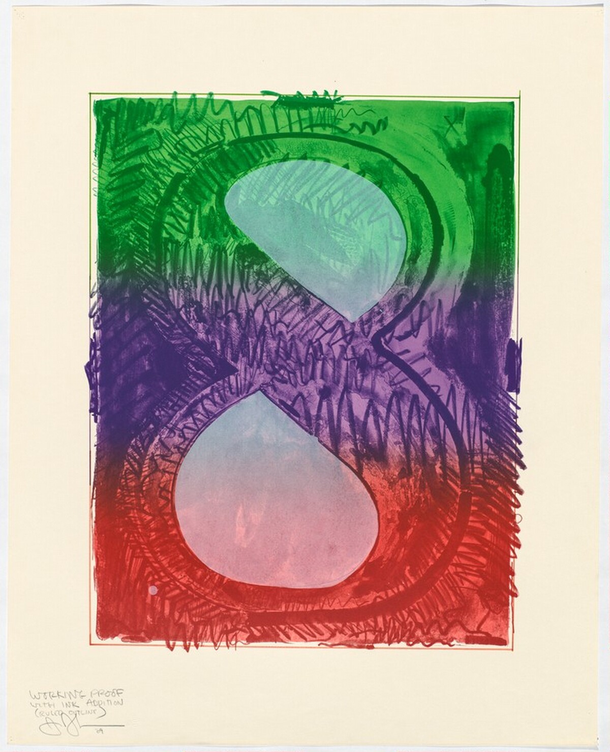 Figure 8 [working proof] by Jasper Johns