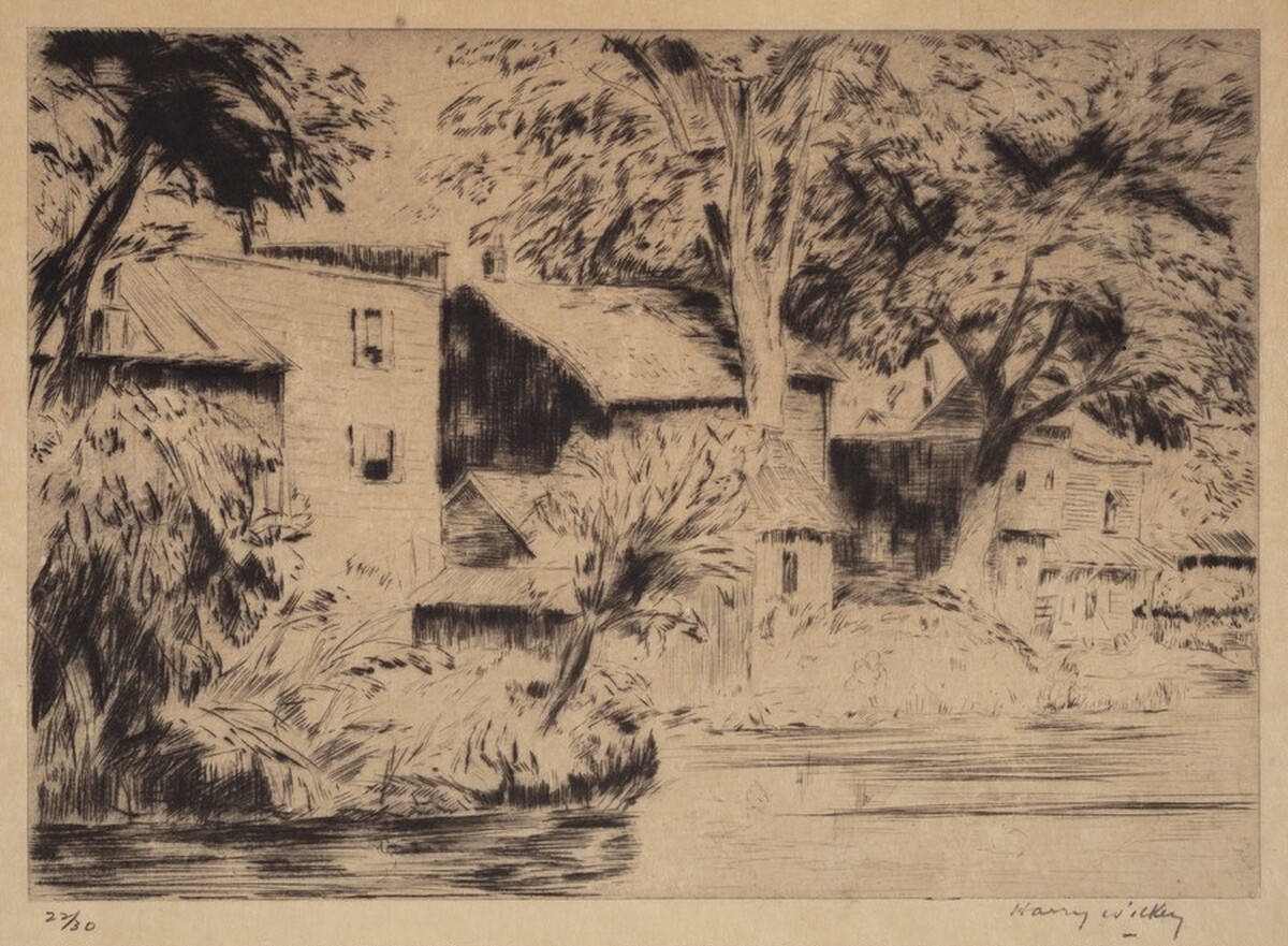 Landscape With Pond by Harry Newman Wickey