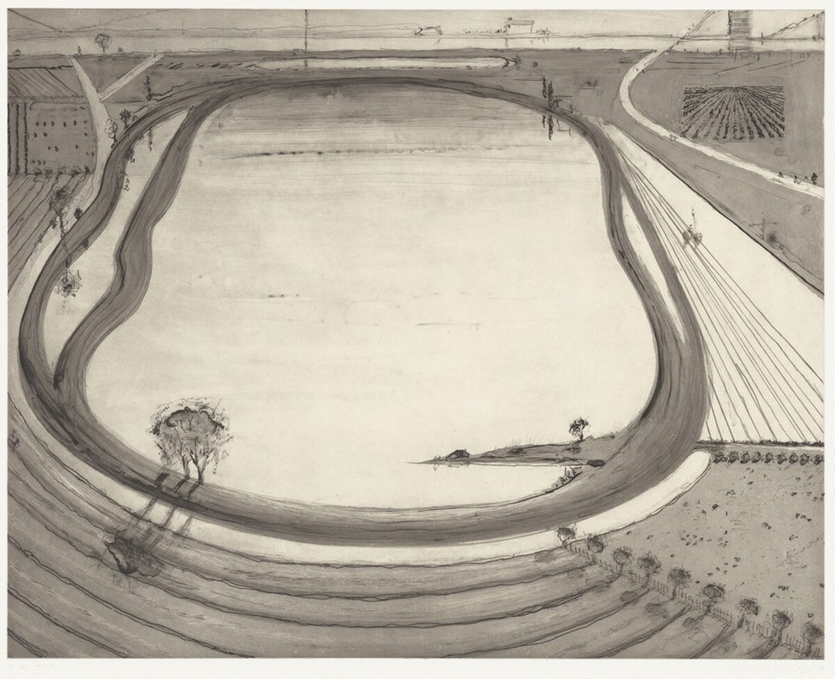 Dark Reservoir by Wayne Thiebaud