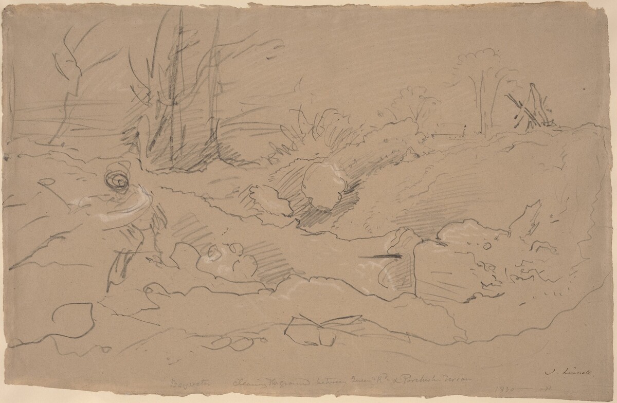 Bayswater, Clearing the Ground between Queen's Road and Porchester Terrace by John Linnell