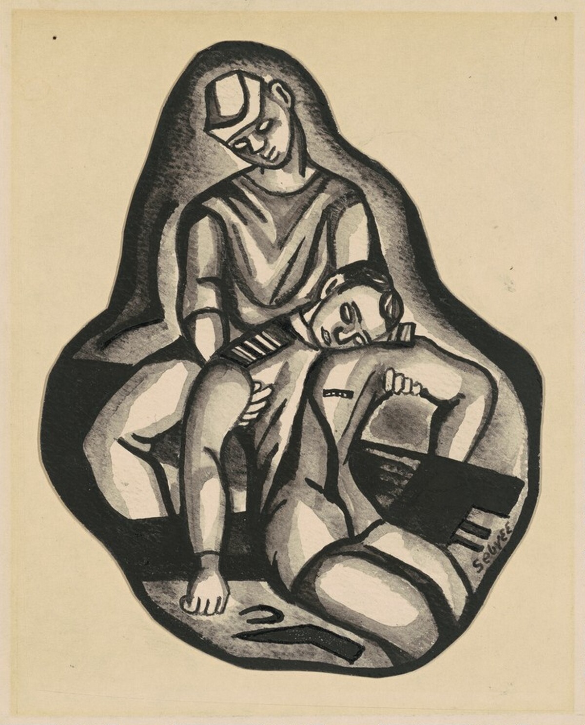 The Rescue of Dorie Miller by Charles Sebree