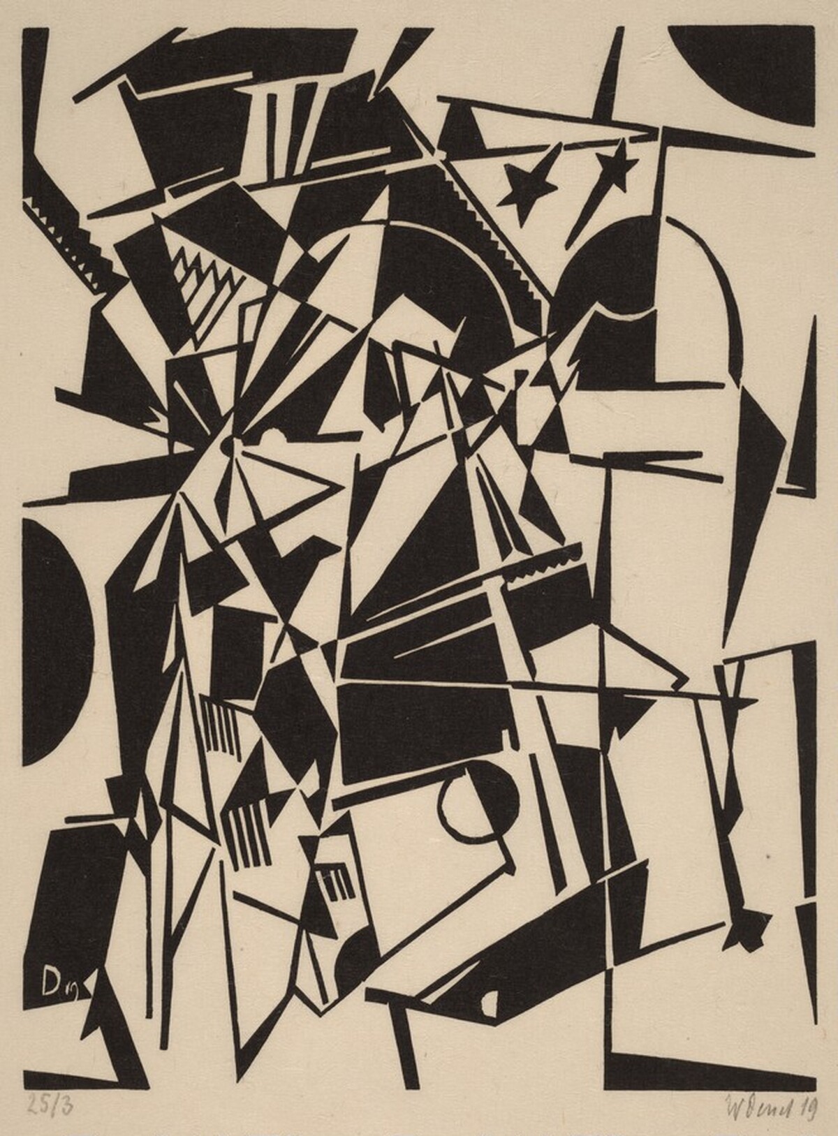 Stars Bridge (Abstract Composition) by Walter Dexel