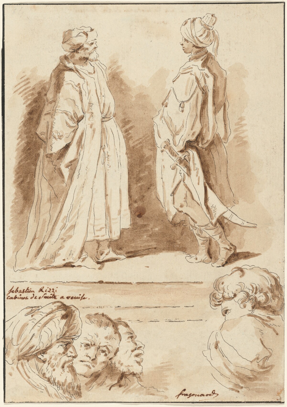 Details from "The Adoration of the Magi" and "The Pool at Bethesda" by Jean Claude Richard de Saint-Non after Jean-Honoré Fragonard after Sebastiano Ricci