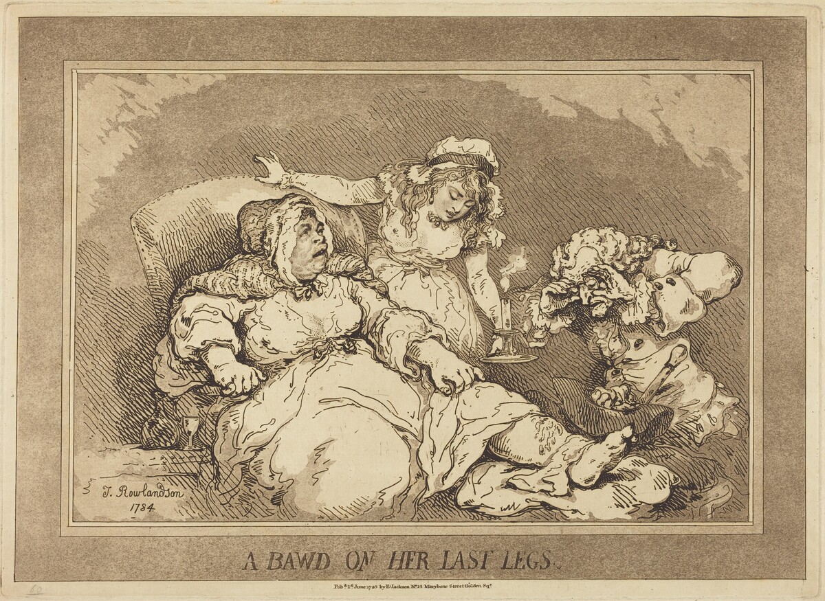A Bawd on Her Last Legs by Thomas Rowlandson (artist); Elizabeth Jackson (publisher)