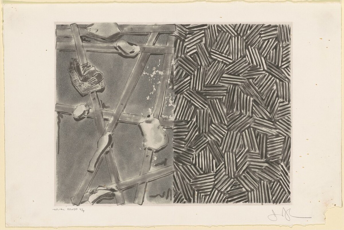 Casts and Hatching [trial proof 4] by Jasper Johns