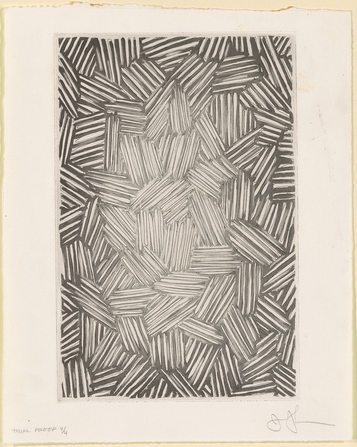 Hatching [trial proof 4] by Jasper Johns