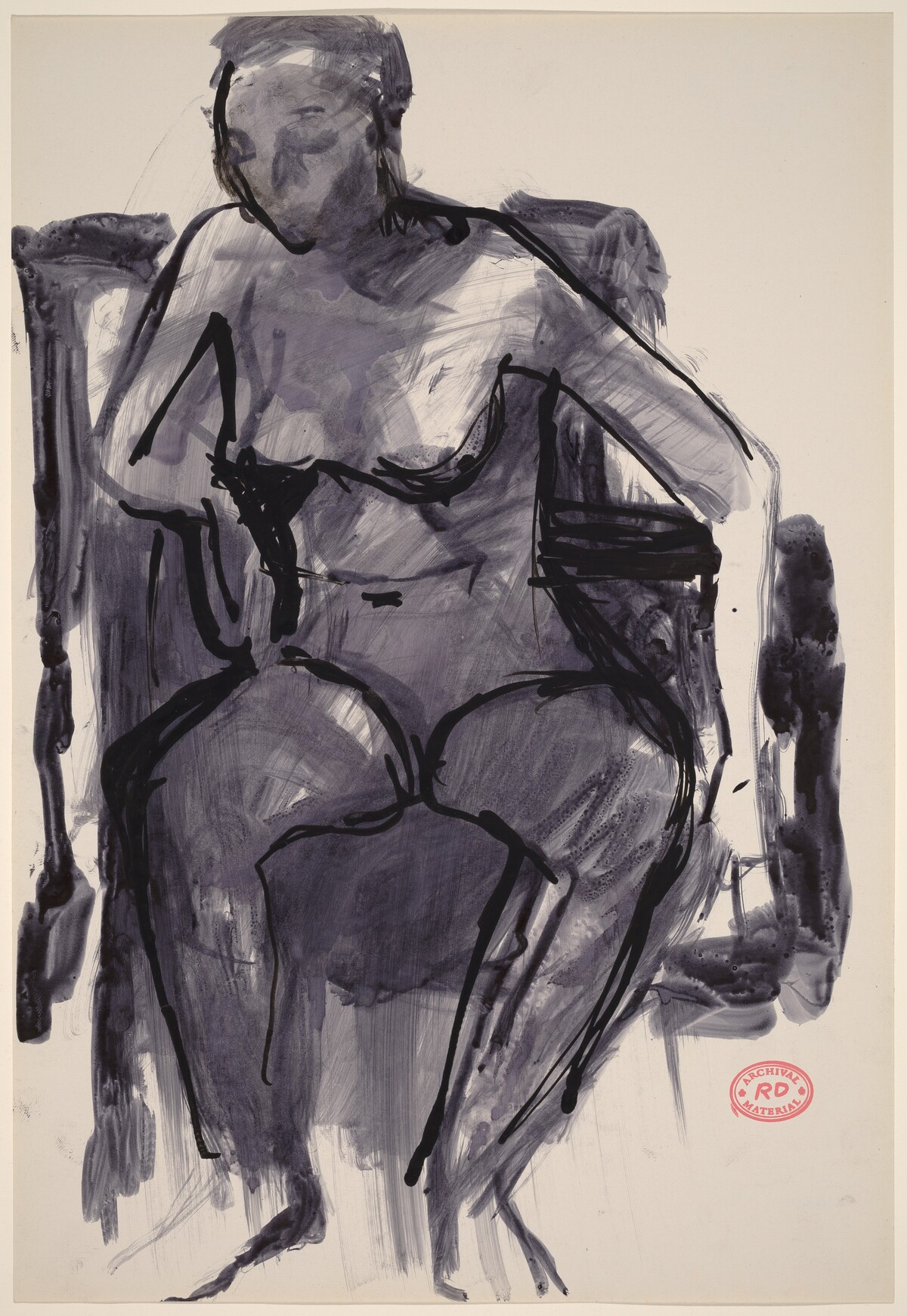 Untitled [female nude seated in armchair] by Richard Diebenkorn