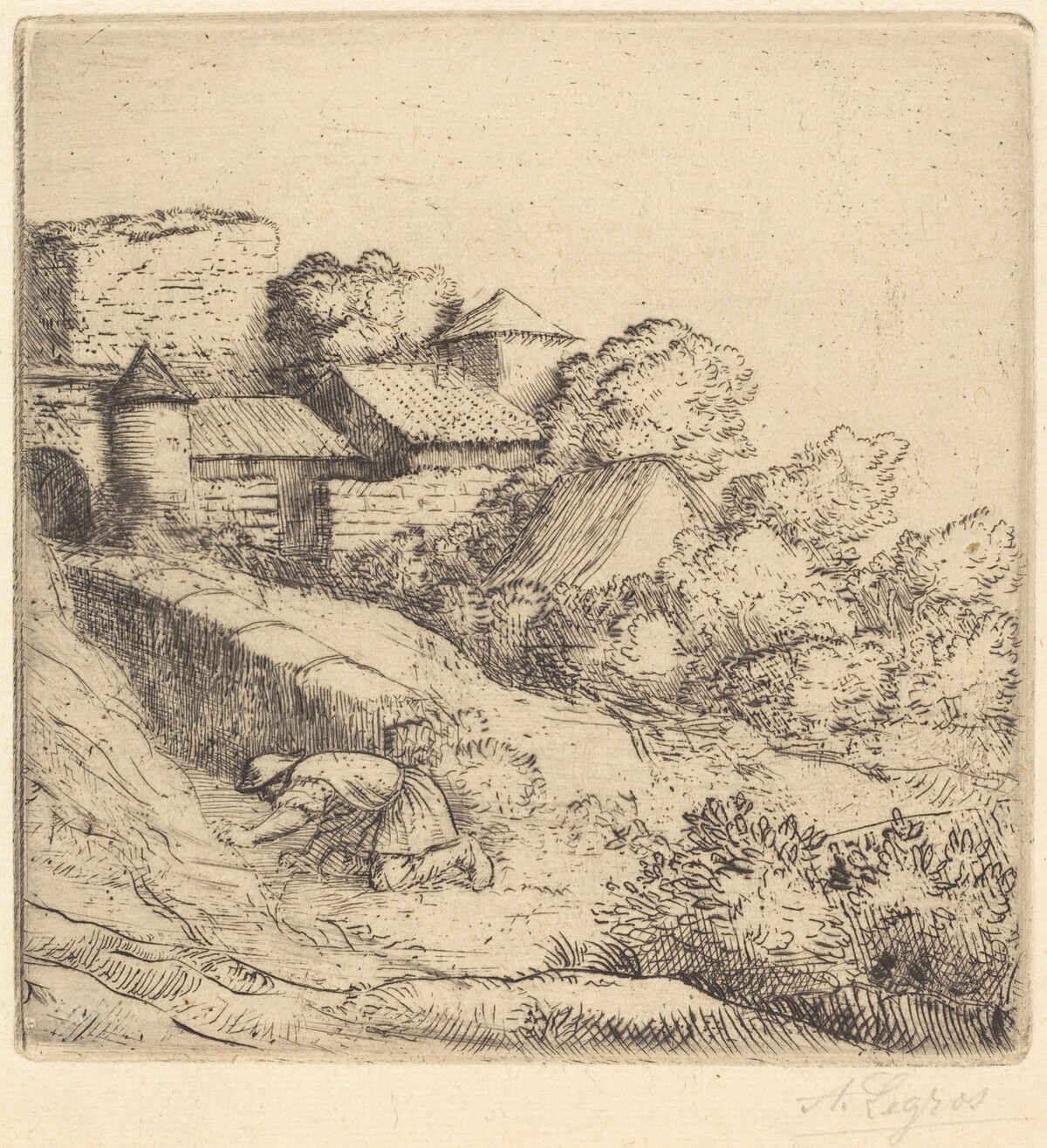 Little Burner of Grass (Le petit bruleur d'herbe) by Alphonse Legros