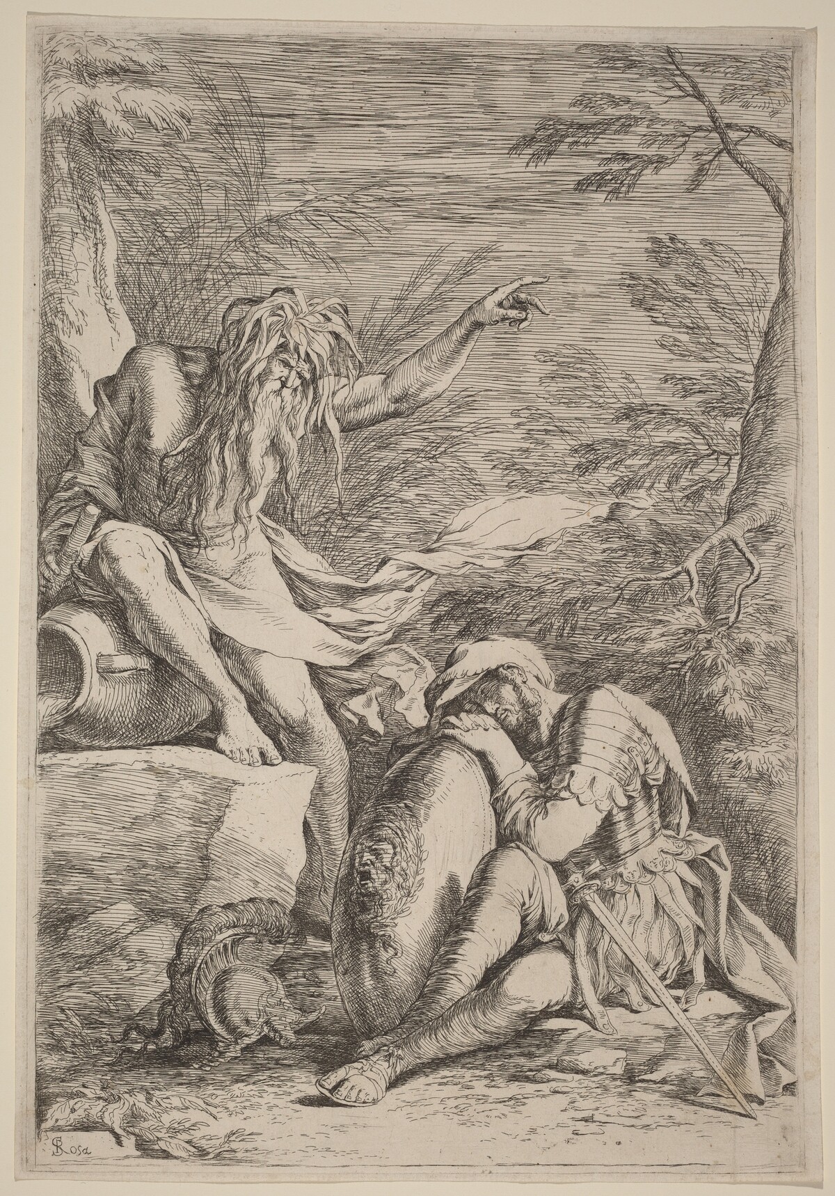 The Dream of Aeneas by Salvator Rosa