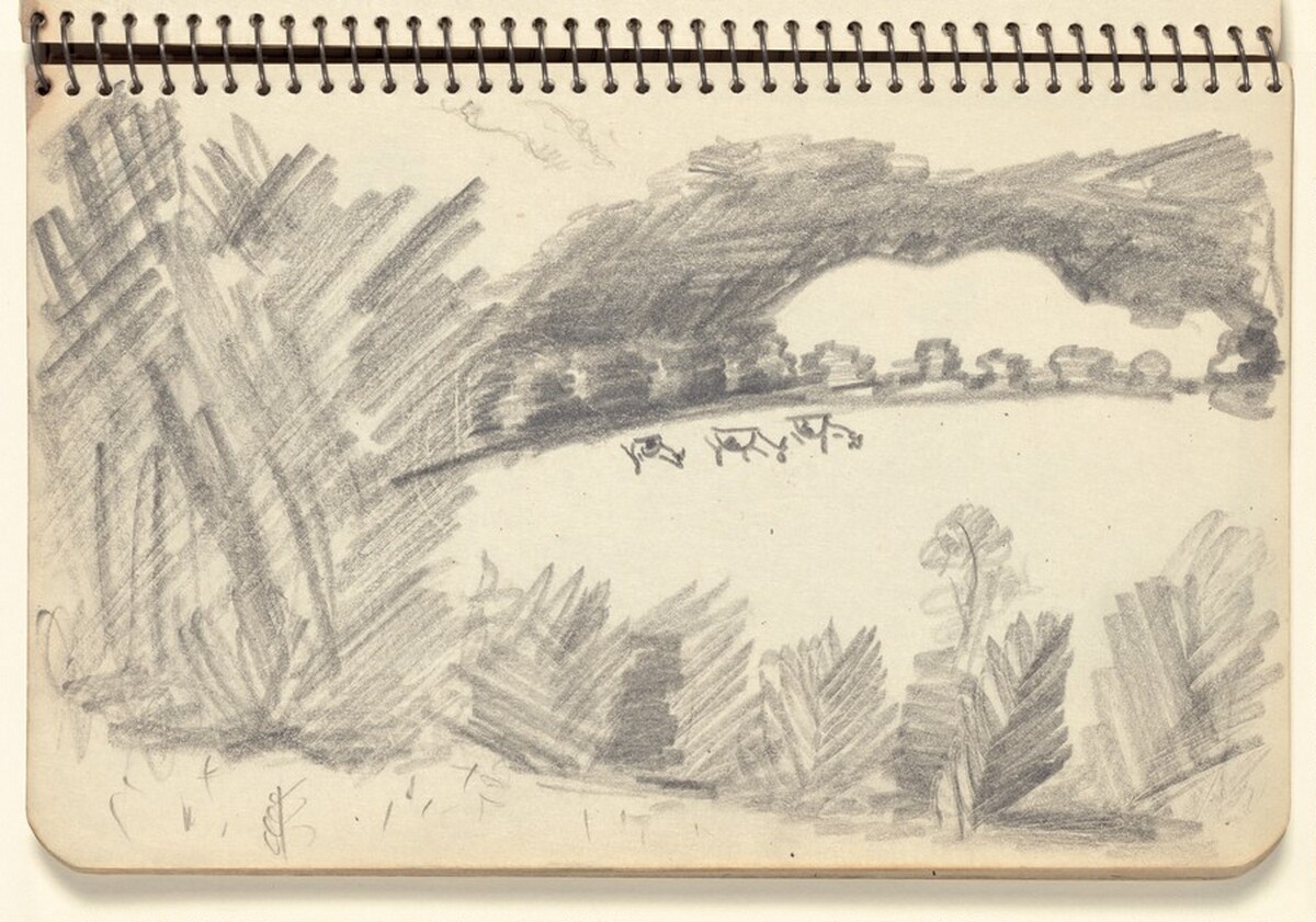 Cows Grazing on the Hill by Milton Avery