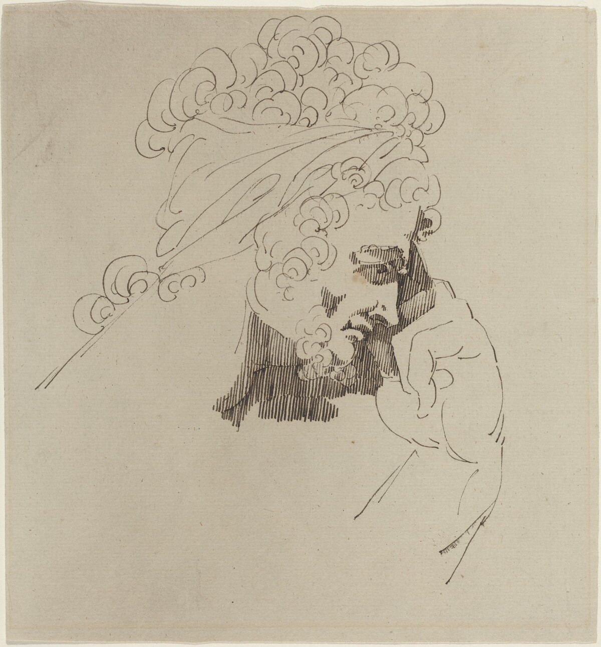 Head of a Man by Master of the Giants
