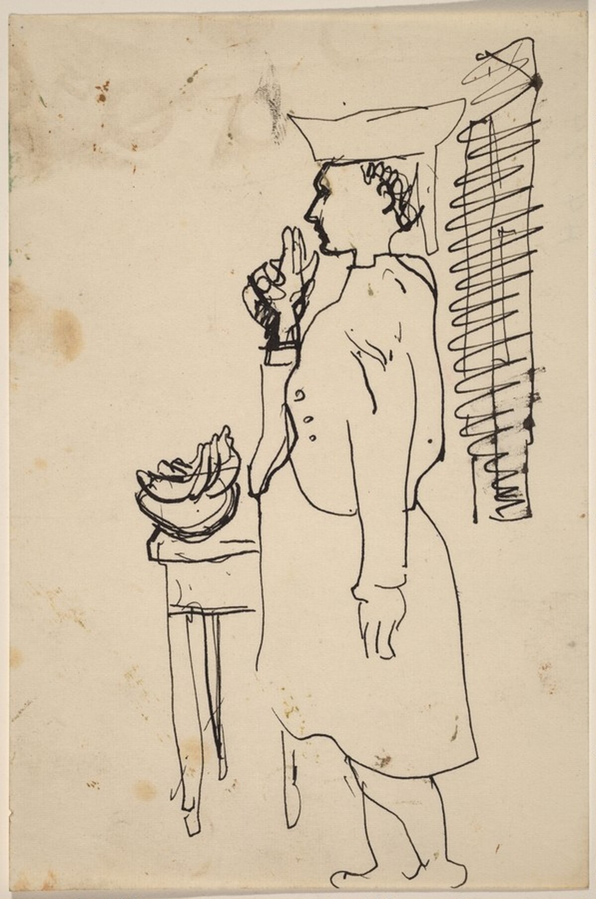 Woman Turned to the Right, Standing before a Table with a Bowl of Fruit by Mark Rothko