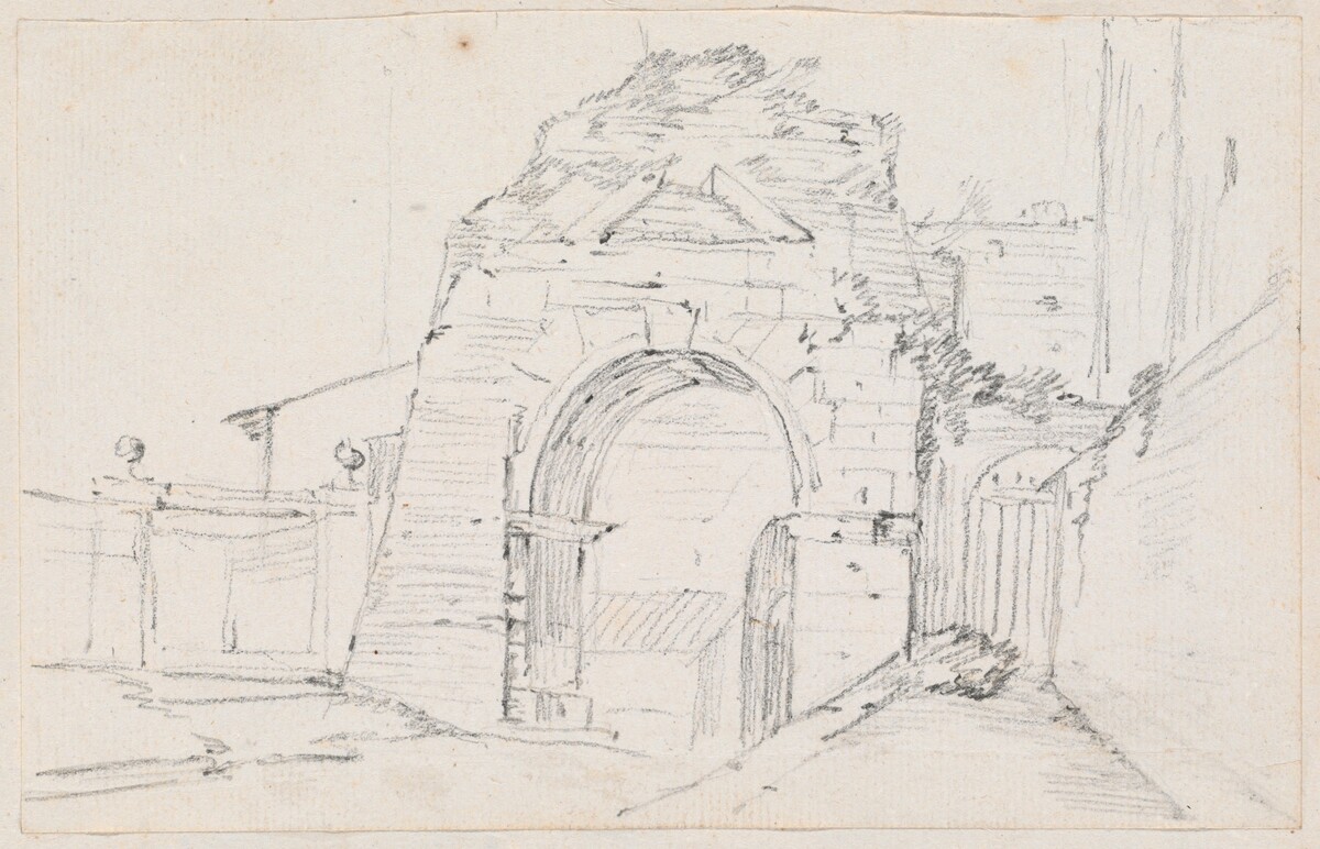 Arch of Drusus near the Appian Way by Joseph-Marie Vien