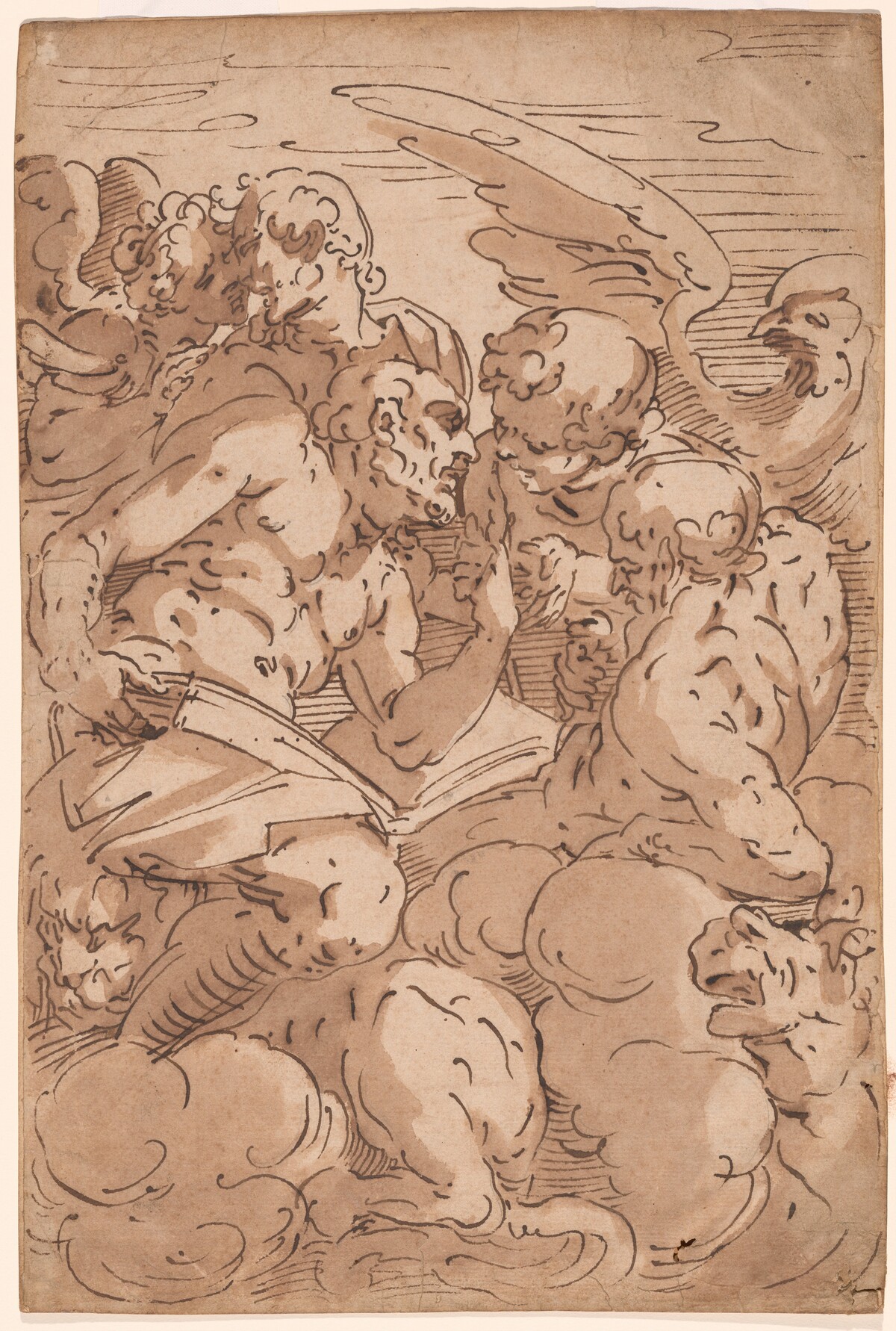 The Four Evangelists by Italian 17th Century, after Luca Cambiaso