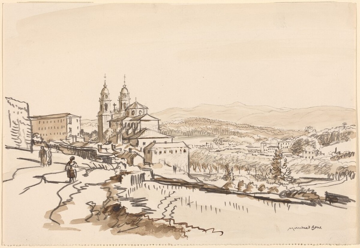 Convent near Santiago by Sir Muirhead Bone