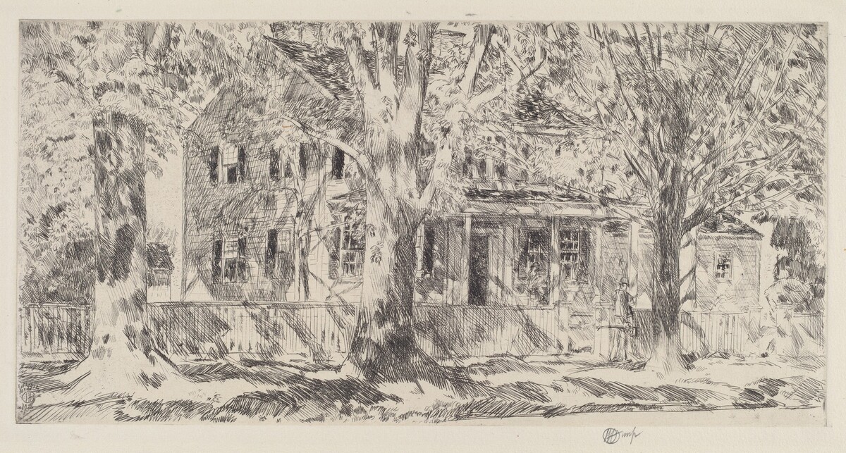 House on the Main Street, Easthampton by Childe Hassam
