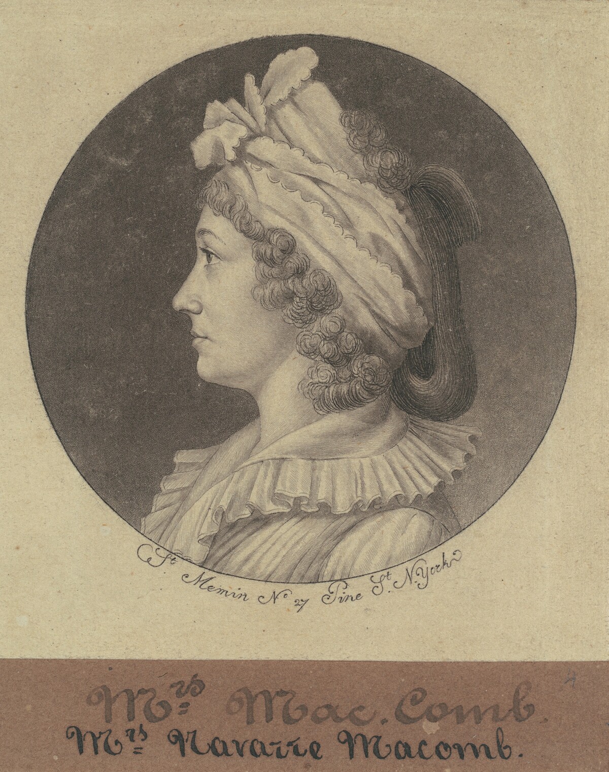 Christina Livingston Macomb by Charles B. J. Févret de Saint-Mémin