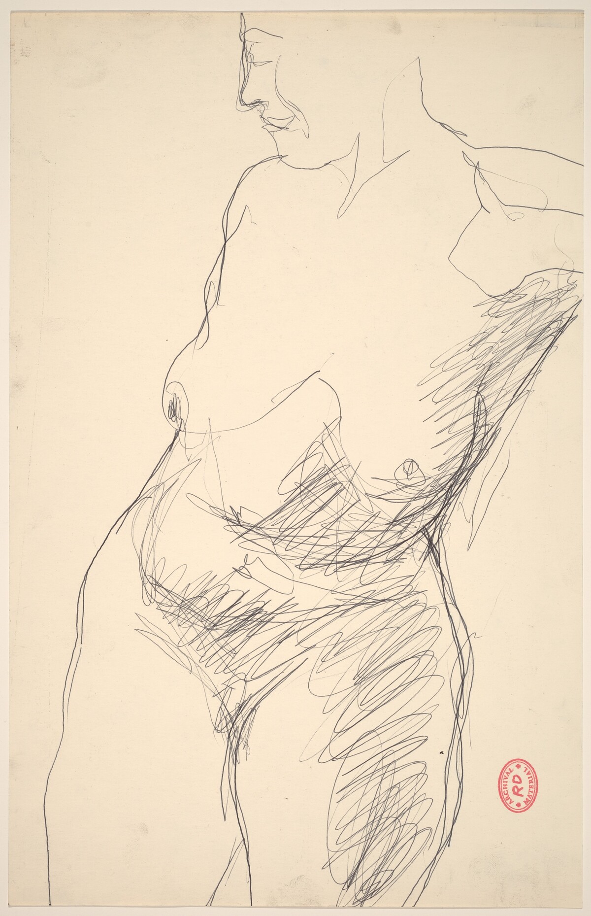 Untitled [torso of a female nude] by Richard Diebenkorn