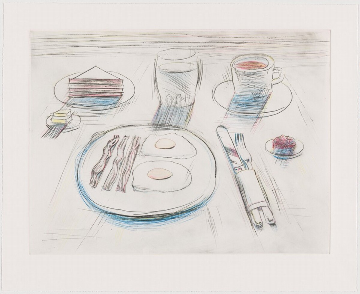Breakfast [working proof 5] by Wayne Thiebaud
