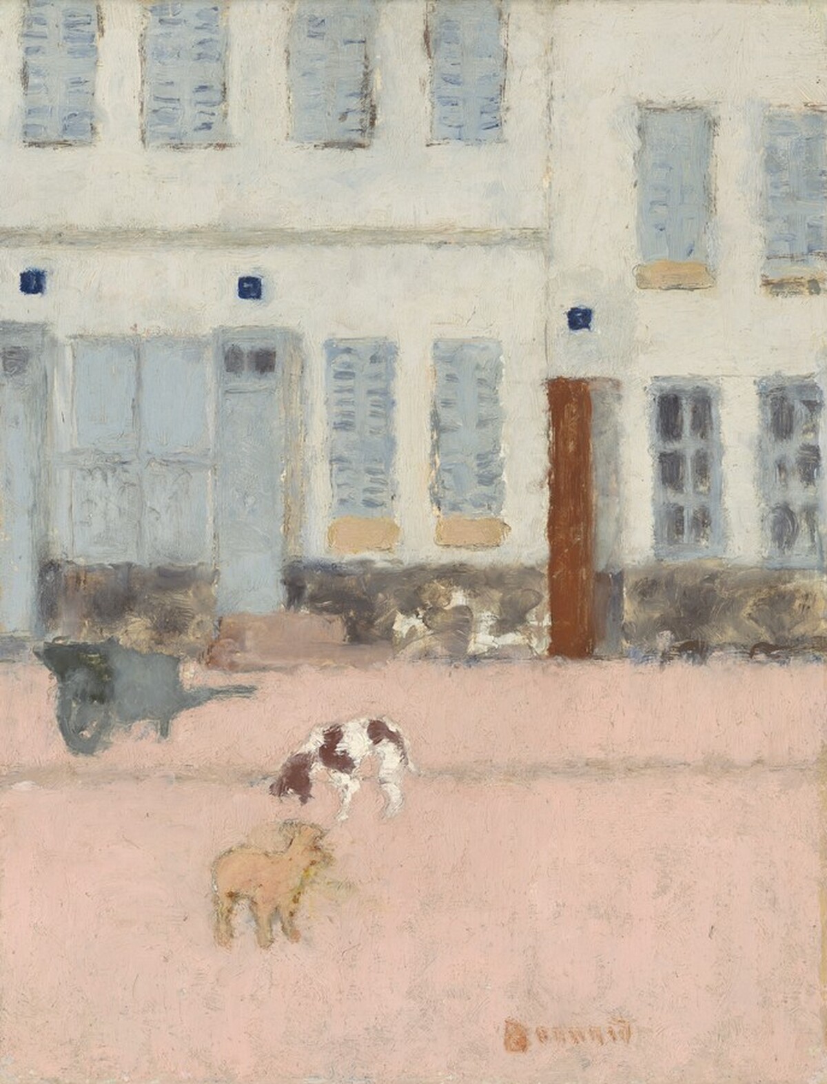 Two Dogs in a Deserted Street by Pierre Bonnard