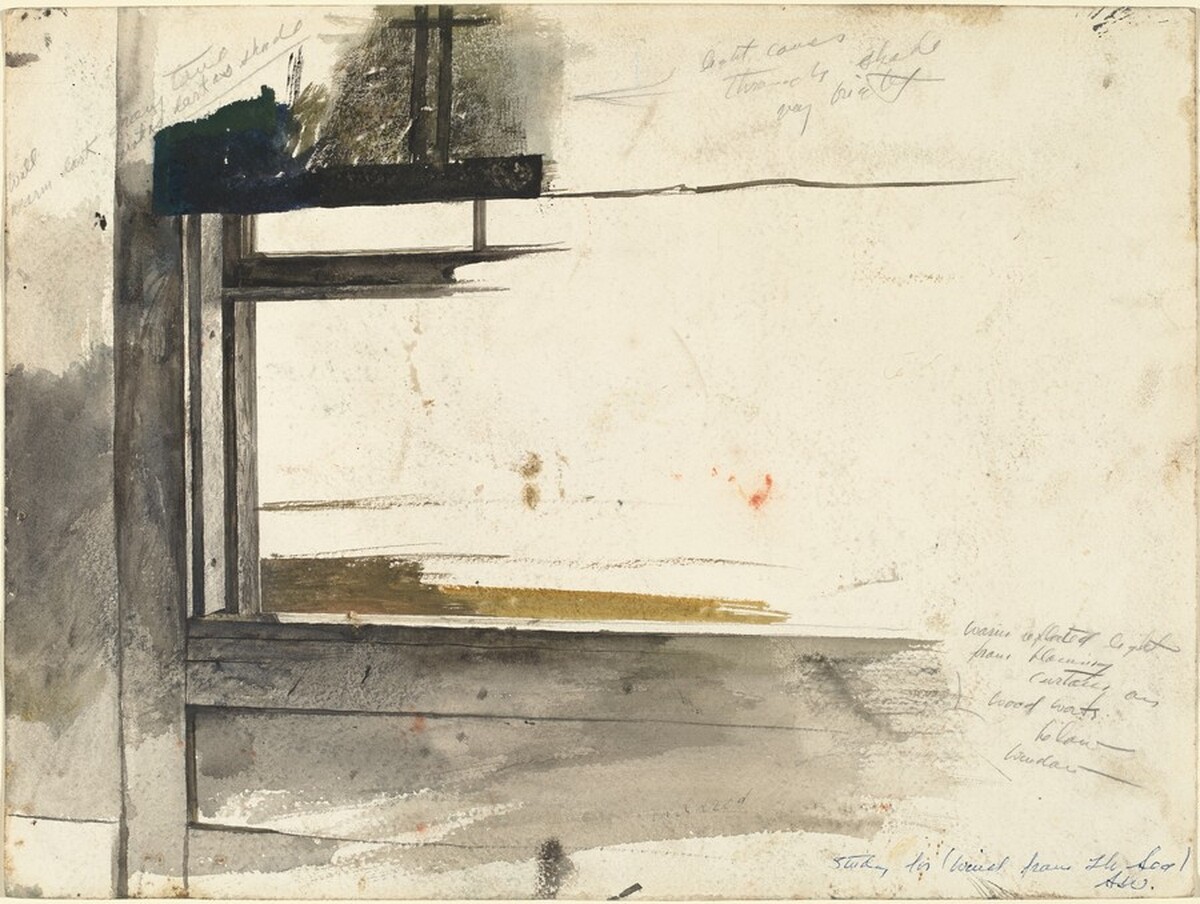 Study for "Wind from the Sea" by Andrew Wyeth