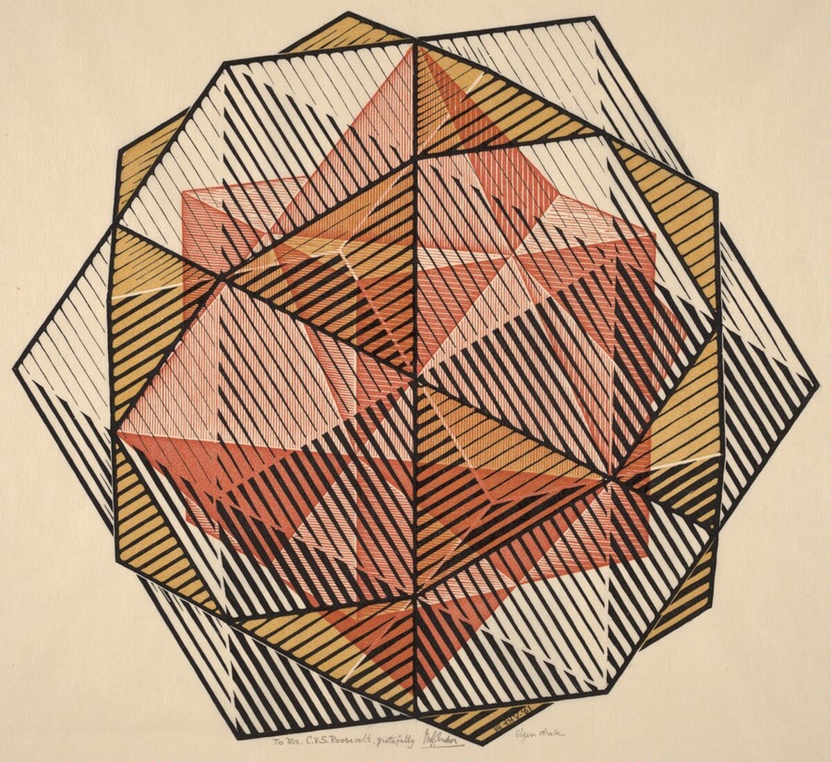 Four Regular Solids by M.C. Escher
