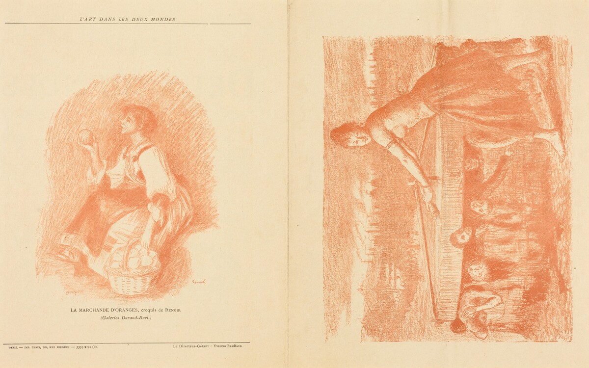 La Meule; Jeune premier! [recto] by Charles Decaux after John Lewis Brown