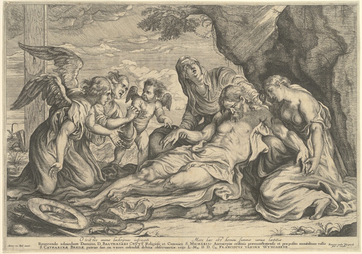 The Lamentation by Frans van den Wyngaerde, after Sir Anthony van Dyck