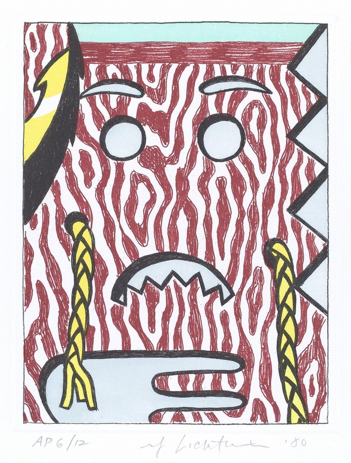 Head with Braids by Roy Lichtenstein