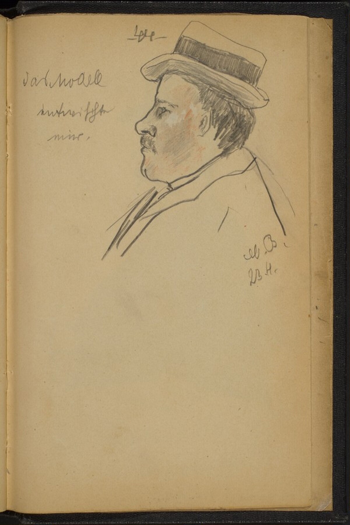 Man Wearing a Hat in Profile to the Left by Max Beckmann
