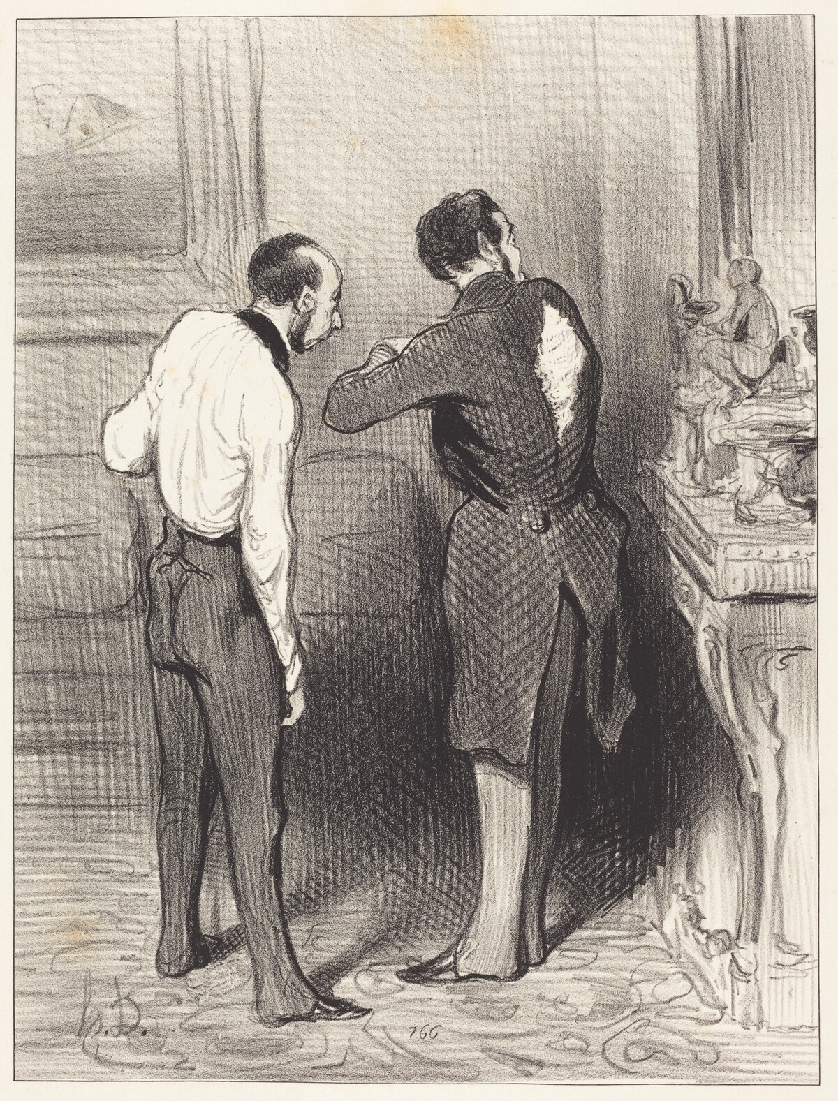 Ton habit me convient, je te l'emprunte... by Honoré Daumier