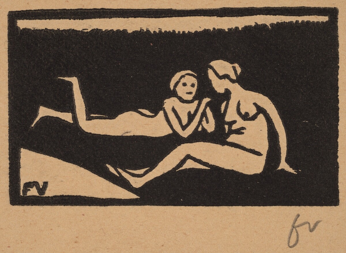Bathers on the Grass (Baigneuses étendues sur l'herbe) by Félix Vallotton