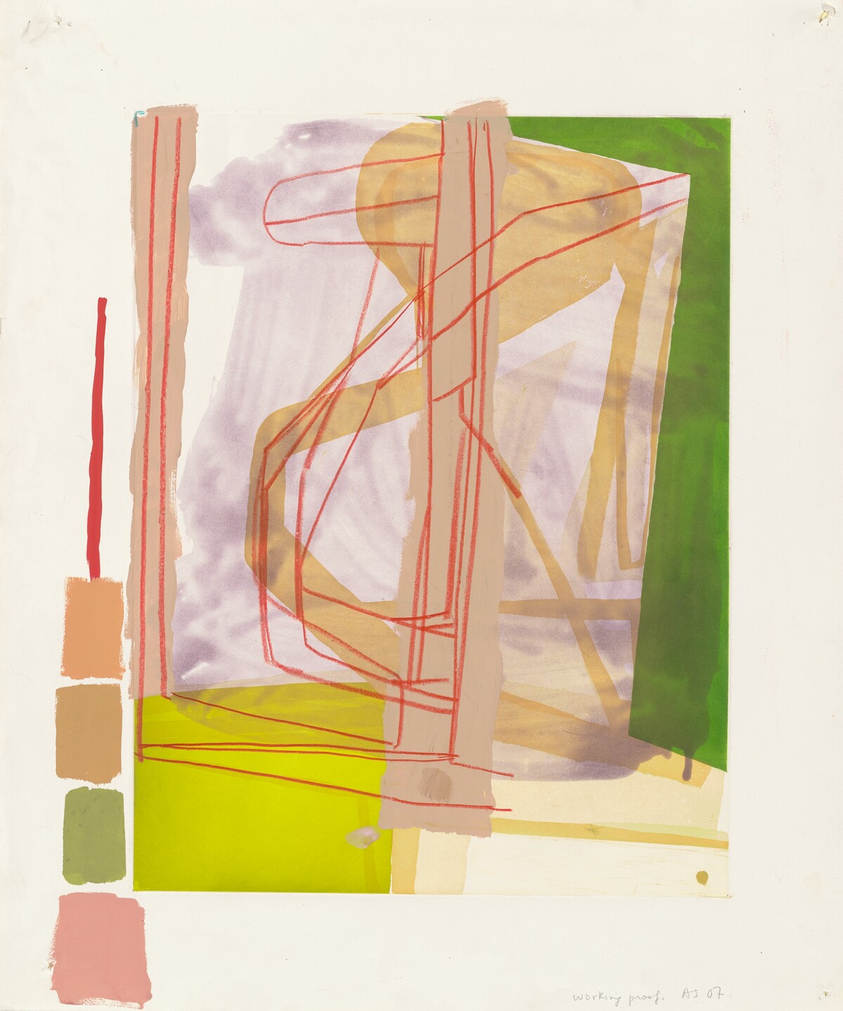Ohad + Naomi (O & N 7) (working proof) by Amy Sillman