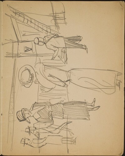 Figuren in einer Hotellobby (Socialites in a Hotel Lobby) [p. 3]