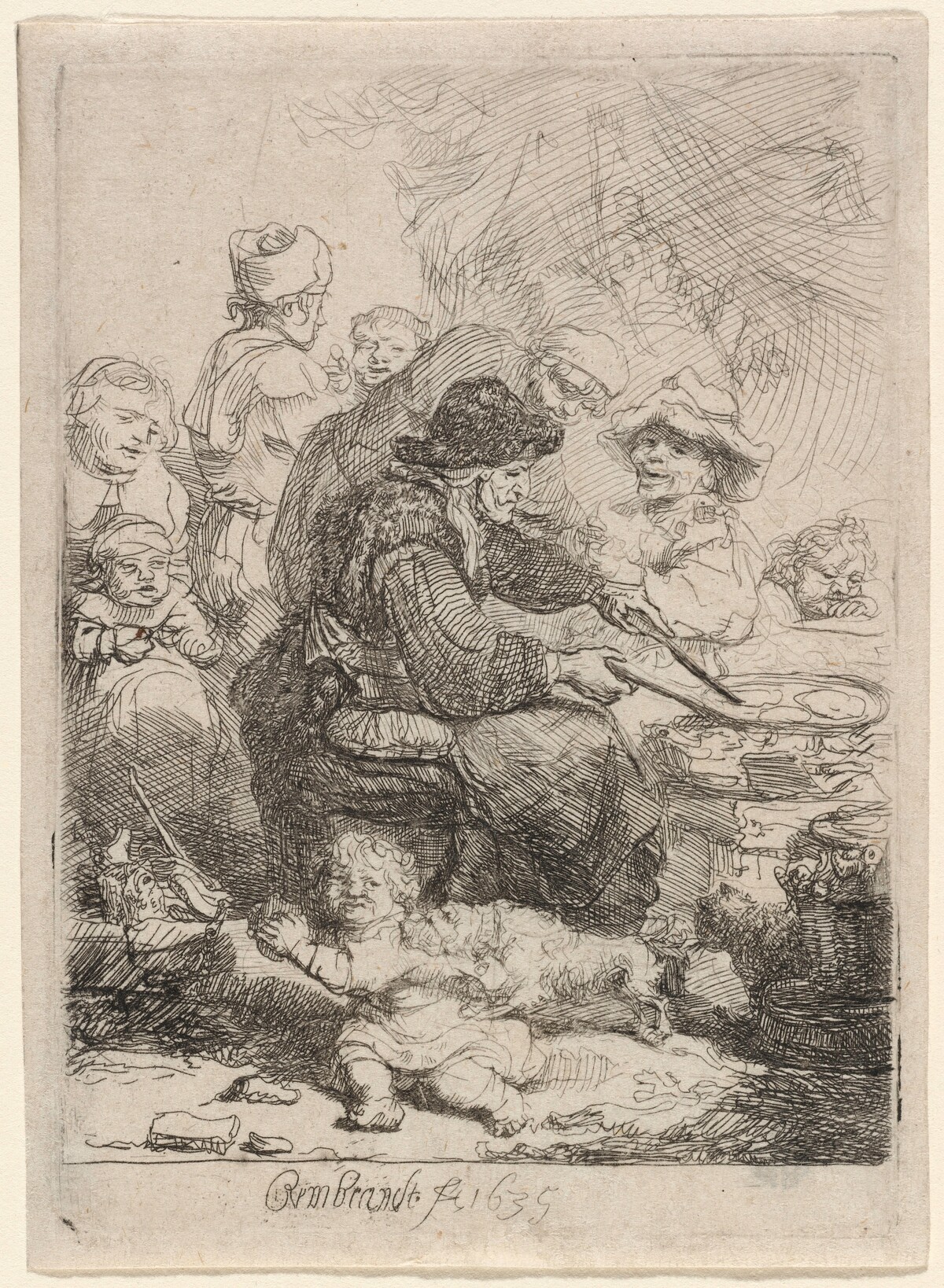 The Pancake Woman by Rembrandt van Rijn