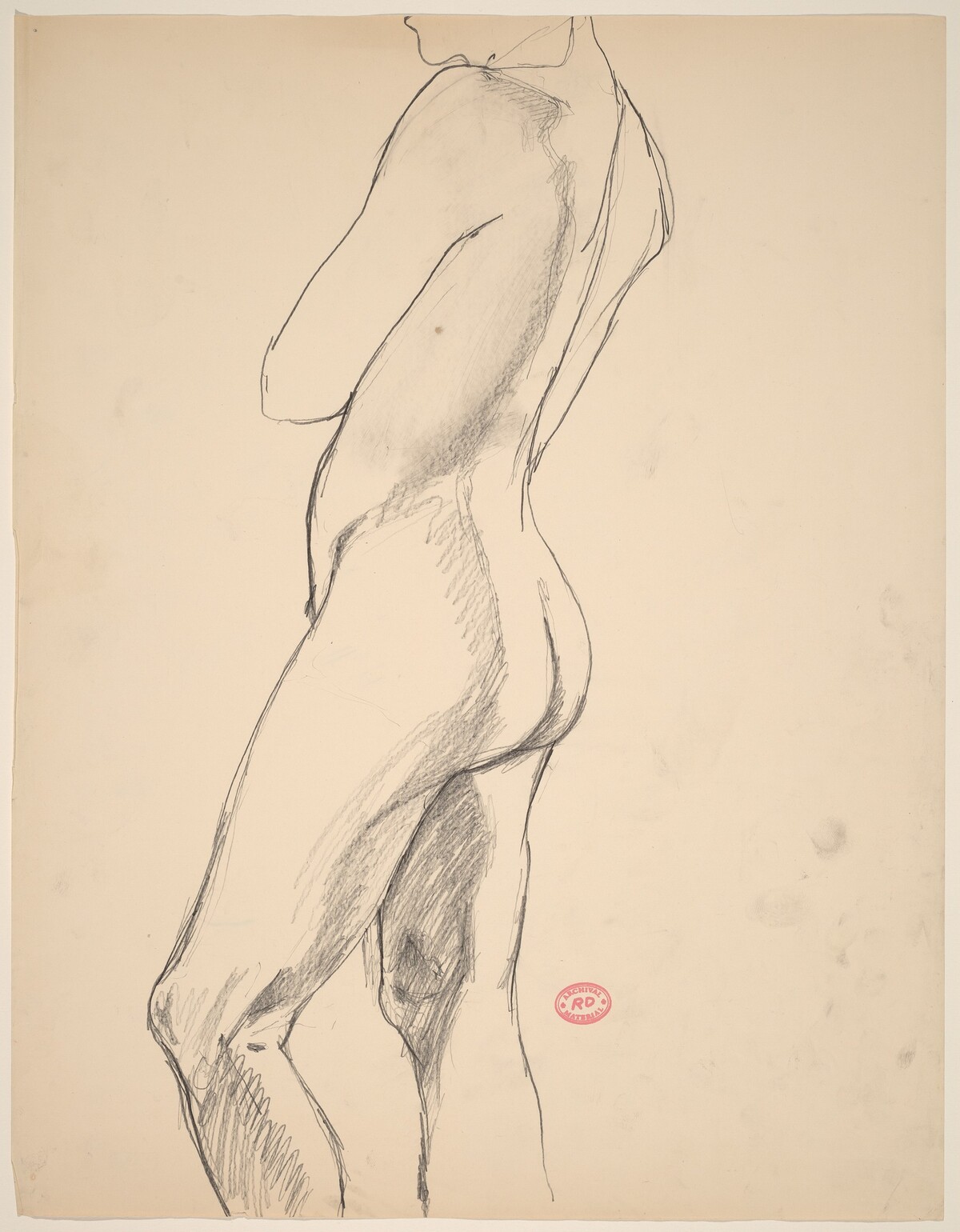 Untitled [side view of a standing nude] by Richard Diebenkorn