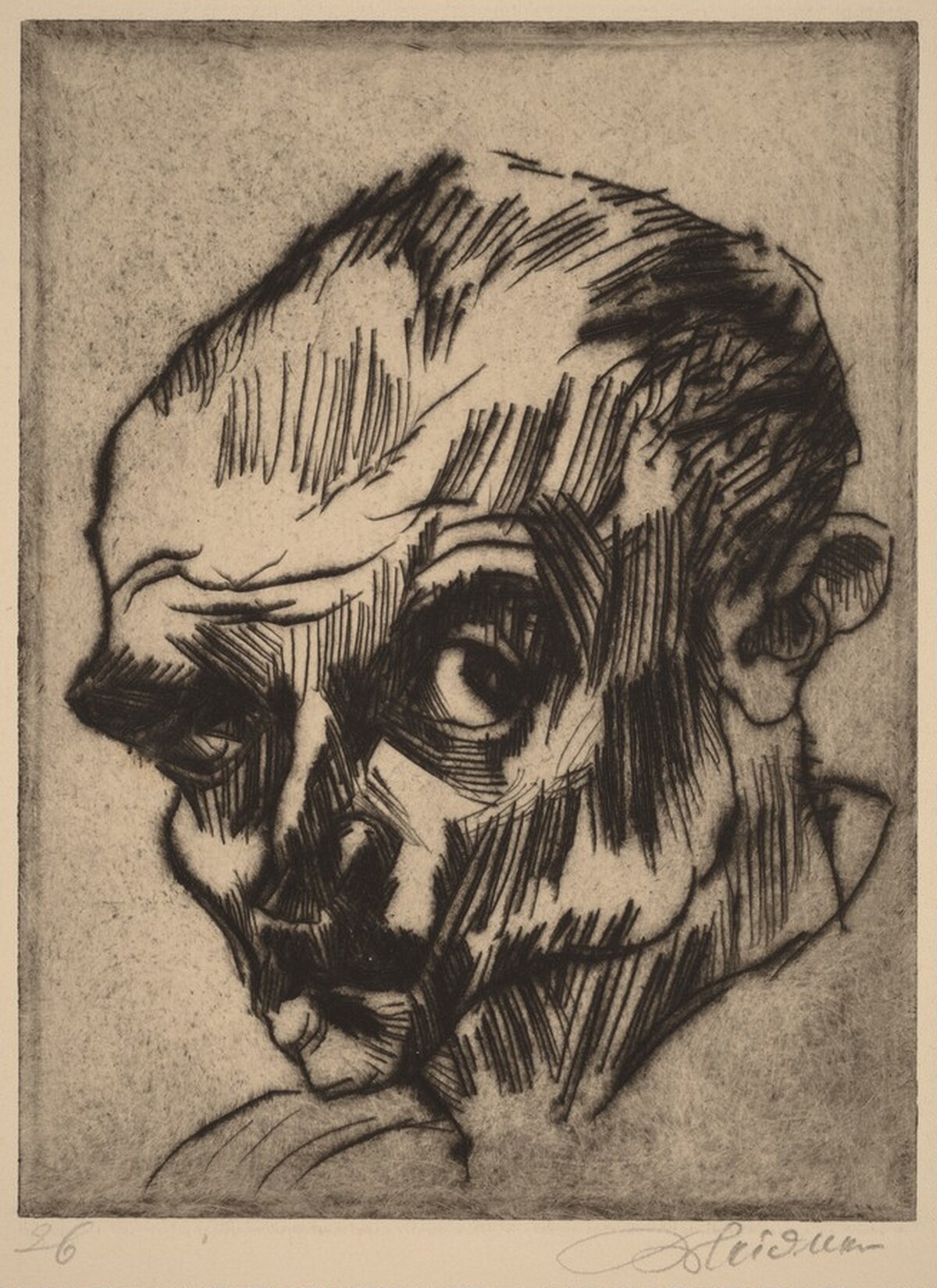 Self-Portrait (Ludwig Meidner VIII) by Ludwig Meidner