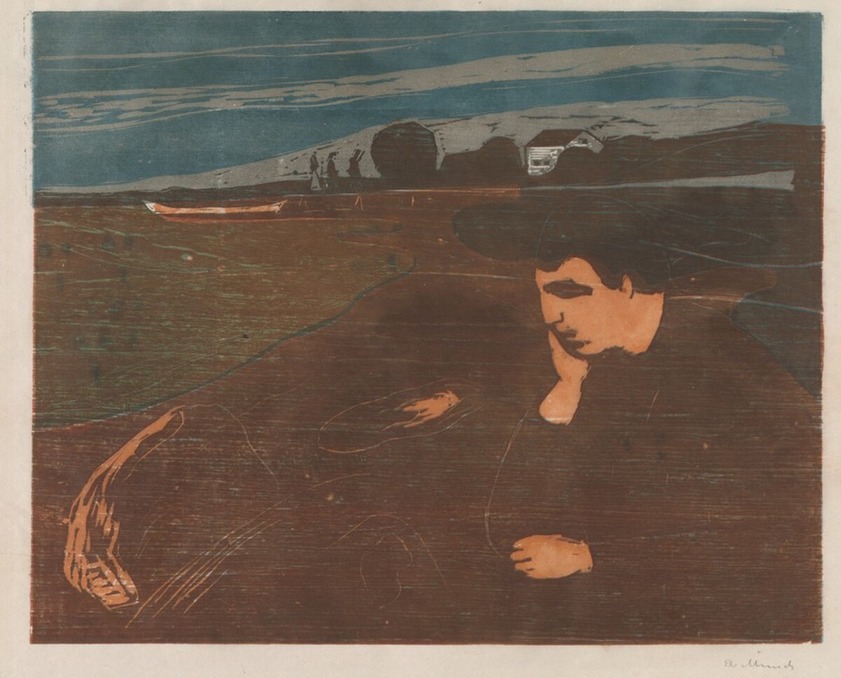 Melancholy III (Evening; On the Beach) by Edvard Munch