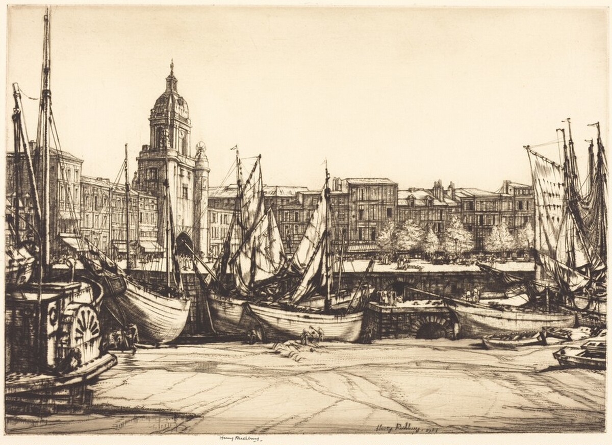 Low Tide, La Rochelle by Henry Rushbury