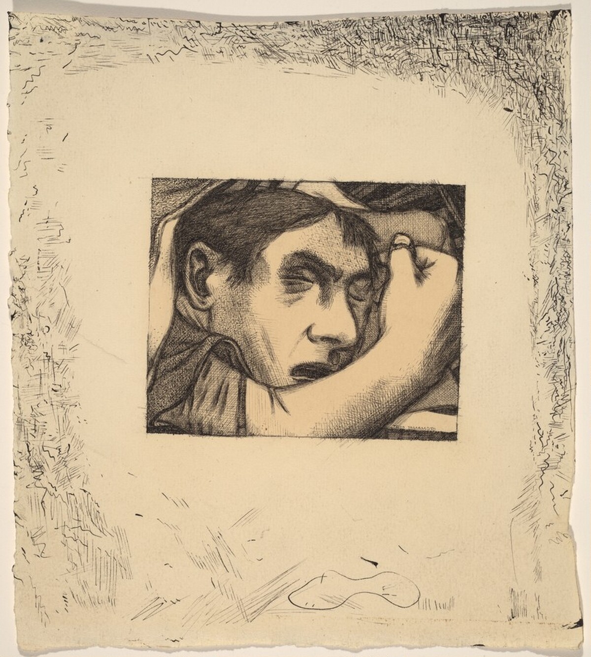 Untitled (Head of a Sleeping Man) by Thomas Yamamoto