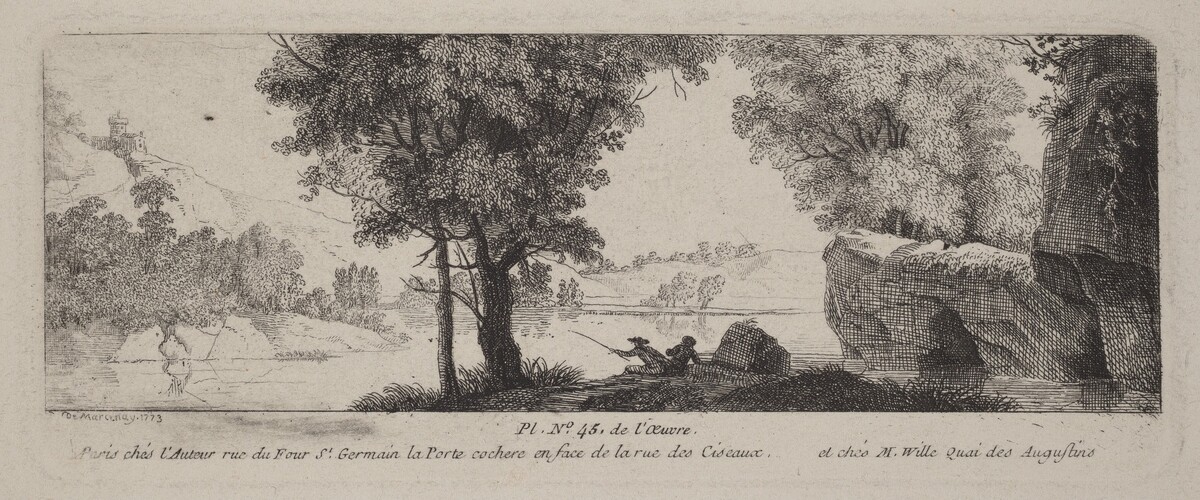 River Landscape with an Angler by Antoine de Marcenay de Ghuy