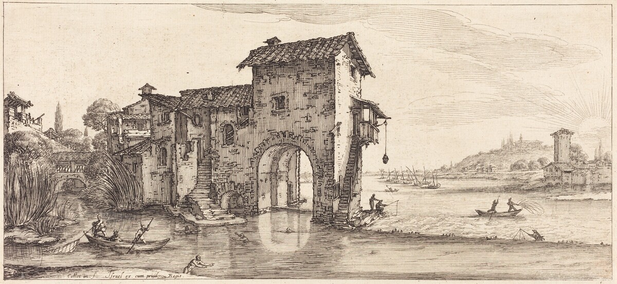 The Watermill by Jacques Callot
