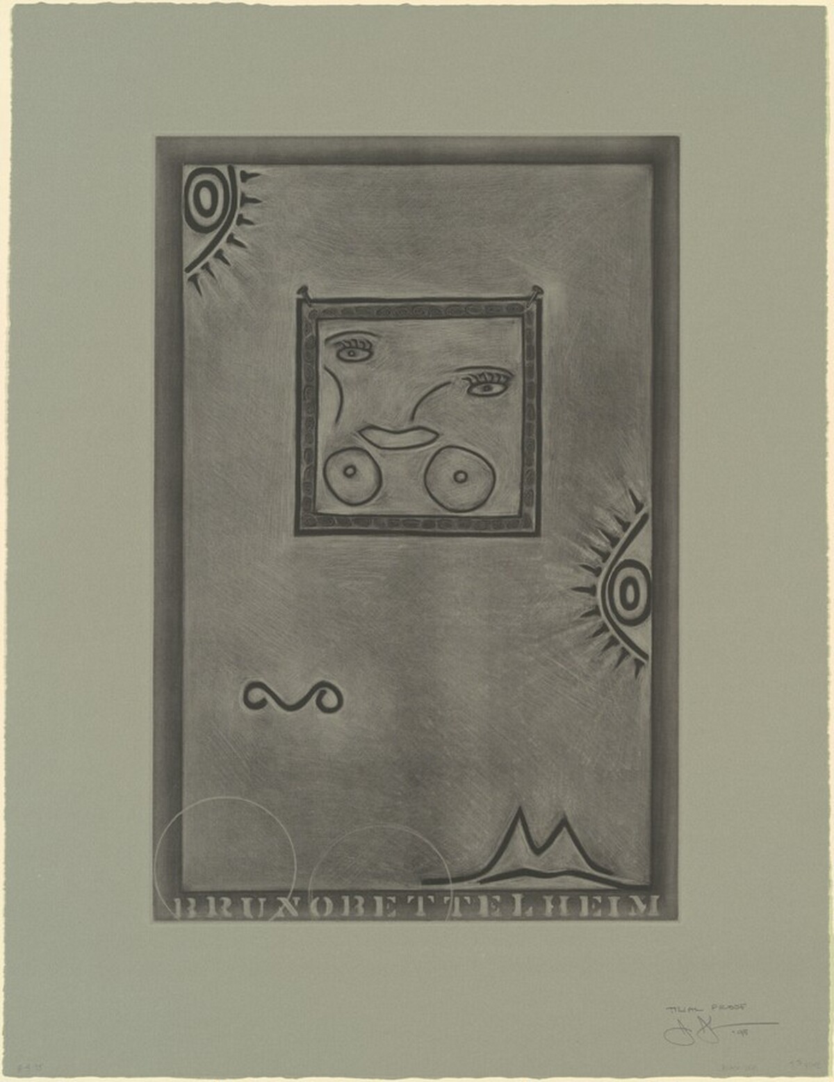 Untitled (White Mezzotint) [trial proof] by Jasper Johns