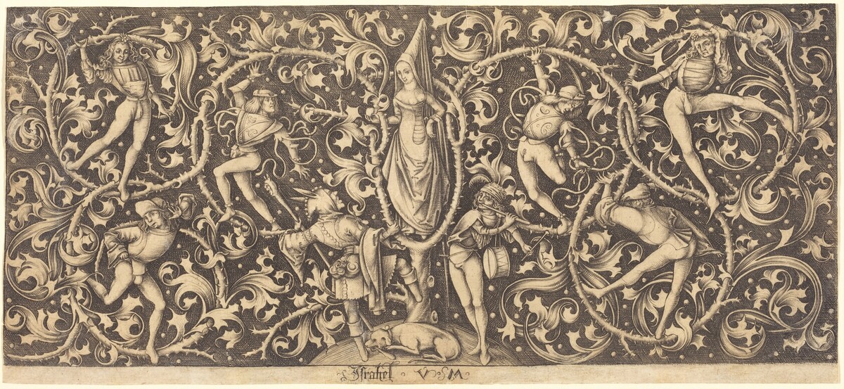 Ornament with Morris Dancers by Israhel van Meckenem