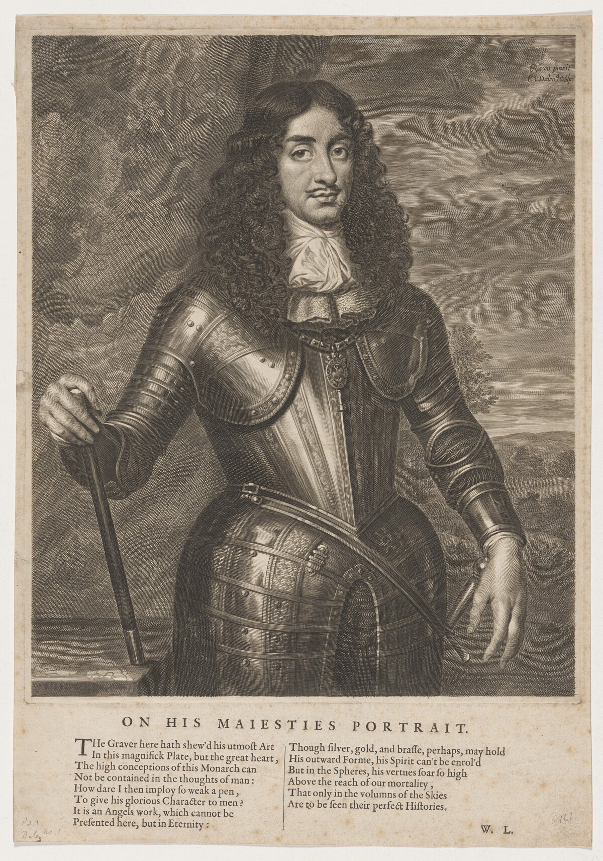 Charles II by Cornelis van Dalen I after Pieter Nason