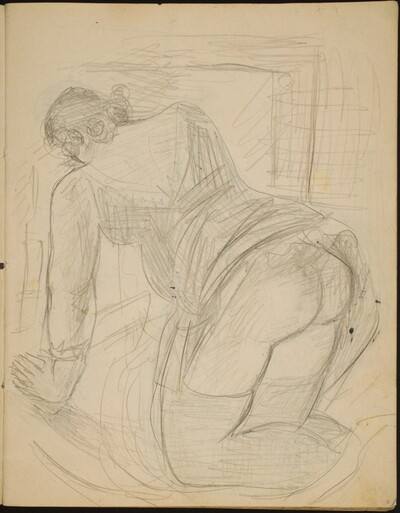 Kriechende Frau in Wäsche (Semi-Nude Woman Kneeling) [p. 5]